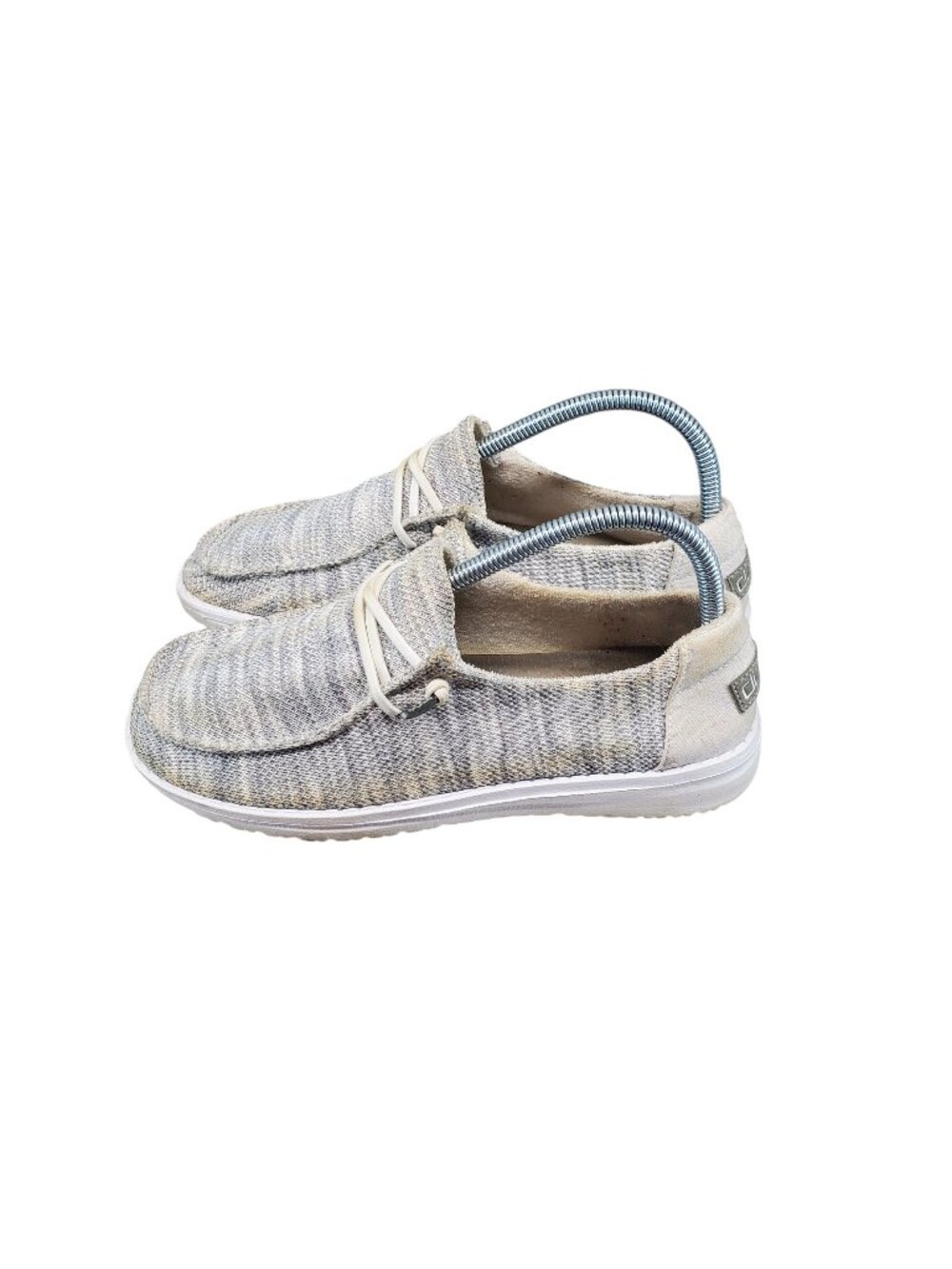 Hey Dude Shoes Womens Size 7 Glacier Gray Canvas Slip On Sneakers *Read* - Picture 1 of 10